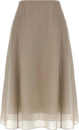 Brunello Cucinelli Gonna semi trasparente - Toni neutri