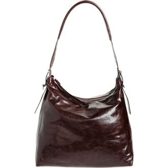 Christophe Lemaire Belted Leather Hobo Bag in Chianti at Nordstrom