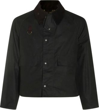 Barbour Jassen, Heren, Zwart, M, Katoen, Spey Wax Jacket