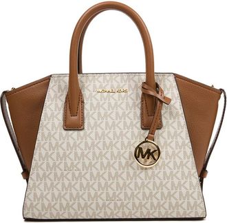 Michael Kors Avril Kleine Logo En Lederen Schoudertas