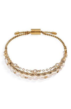 Alex and Ani Crystal Pearl Stranded Bracelet Set at Nordstrom, Size Small