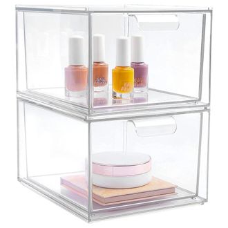 OEM Organizador De C&aacute;psulas De Caf&eacute; K-cup De 2 Piezas, Contenedor De Almacenamiento Apilable Con Cajones Para Crema, Az&uacute;car Y Barra De Caf&eacute;