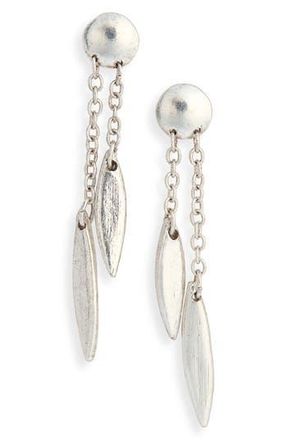 Karine Sultan Double Chain Drop Earrings in Silver at Nordstrom Rack