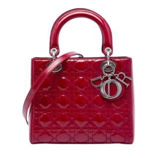 Dior Pre-owned Lady Handbag - Dames - Pre-owned - Rood - Maat: ONE Size Leer
