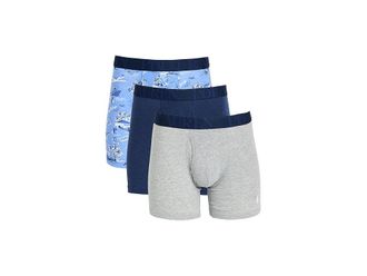 Polo Ralph Lauren Classic Fit Stretch Boxer Briefs Mens Underwear Spring Navy Heather/Andover Heather/On Holiday Bear Print : LG, Cotton