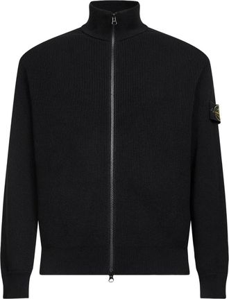 Stone Island Cardigan a coste - Nero