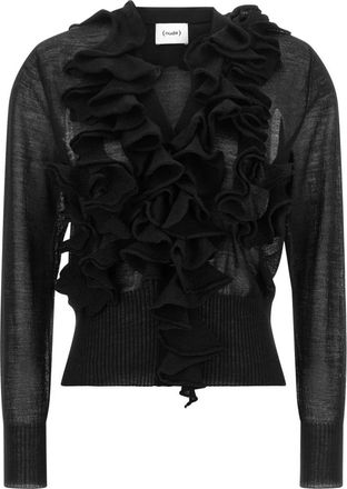 Nude Nude Cardigan - Dames - Vesten - Zwart - S - Wol - Truien & Vesten