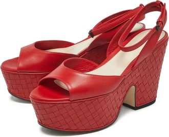 Bottega Veneta Sandali con design Intrecciato - Rosso