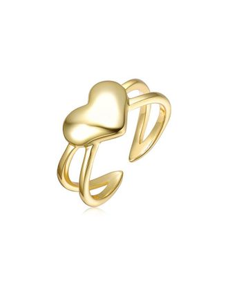 Rachel Glauber 14K Plated Heart Ring