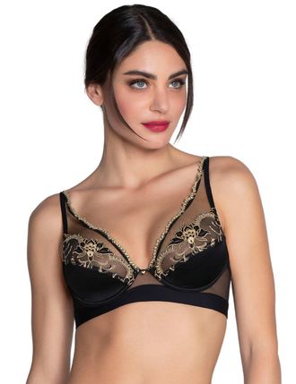 Lise Charmel Womens ACJ7430 Eblouissante Icone Glam Push Up Bra - Black - Size 32B