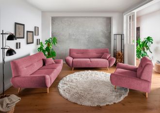 Inosign Polstergarnitur »Drago elegant und zeitlos, komfortabel, moderne Formensprache« Set, 3-Sitzer, 2-Sitzer und Sessel, 3 Stk. tlg. Set 3-2-1, bequem, ver