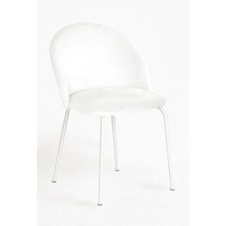 Regalos Miguel Sillas Comedor - Silla White Dalnia Terciopelo - Blanco
