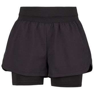 Stoic HelsingborgSt. Performance 2in1 Shorts II Laufshorts f&uuml;r Damen | grau/schwarz
