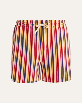 Valentino Garavani Mens Striped Toweling Shorts