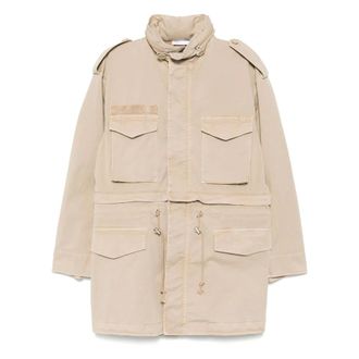 Helmut Lang Jassen, Dames, Beige, S, Katoen, Dssctd Field Jacket