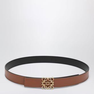 Loewe Reversible Anagram belt in smooth calfskin tan/black