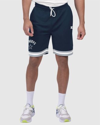 Starter Mens Dallas Cowboys Pro Player 9-Inch Basketball Shorts In Navy