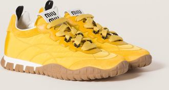 Miu Miu Tyre technical fabric and suede sneakers