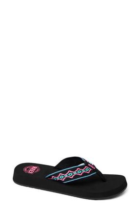 Reef Sandy Flip Flop in Black Neon at Nordstrom, Size 8