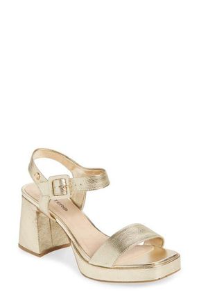 Bottero Britnet Ankle Strap Platform Sandal in Dourado 22 at Nordstrom, Size 10