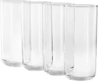 Gibson Home Emory 4 Piece 17 Ounce Clear Glass Tumbler Set at Nordstrom
