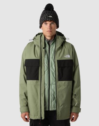The North Face Fourbarrel Triclimate - Giacca 3 in 1 corteccia sfumato e nero Tnf-Verde