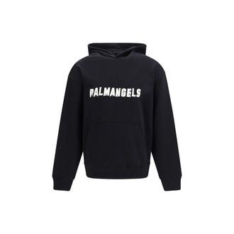 Palm Angels Black Cotton Mens Sweatshirt