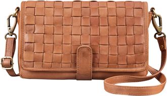 STILORD Carmen Braided Leather Bag Women Brown Real Leather Handbag Medium Size Womens Crossbody Bag Elegant Clutch with Detachable Strap for Everday Work Eve