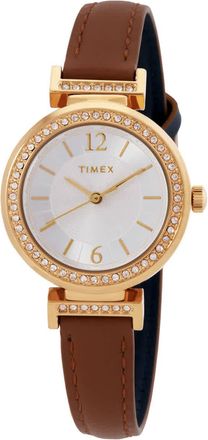 Timex Trend Quartz Crystal Silver Dial Ladies Watch TW2W49000JI