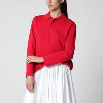Flore Flore Polo Diana in cotone biologico rossa