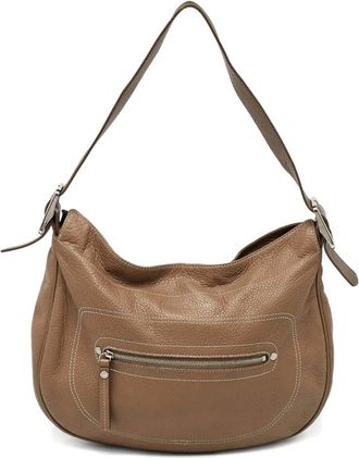 Longchamp Borsa a spalla in pelle - Marrone