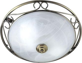 Searchlight Searchlight - Plafoniera Contemporanea Weybridge Acciaio Ottone Vetro 1 Luce E14