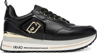 Liu Jo Maxi Wonder 01 - Dames - Sneakers - Zwart - 36 EU - Leer - Schoenen
