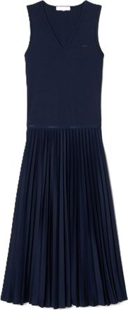 Lacoste Flowing Midi Dress with Fitted Bodice