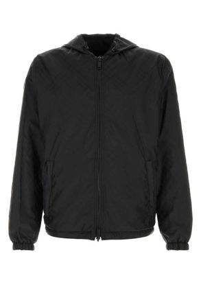 Burberry Black Printed Hood Jacket