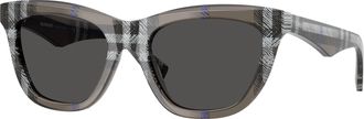 Burberry Dark Grey Cat Eye Ladies Sunglasses BE4435 414787 53