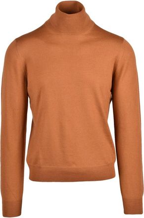 Gran Sasso Truien & Vesten, Heren, Bruin, L, Wol, Ciclista Turtleneck
