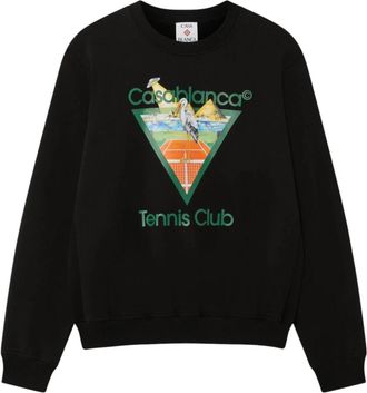 Casablanca Classic Sweatshirt - Heren - Sweatshirts - Zwart - S - Katoen - Hoodies & sweatvesten