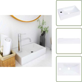 vidaXL The Living Store Lavabo 400x220x90 mm in SMC Bianco - Lavabo da bagno