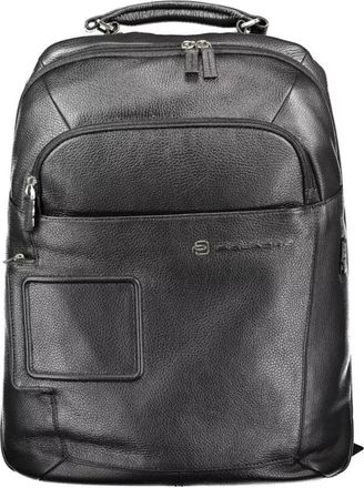 Piquadro Leren Rugzak - Heren - Rugzakken - Zwart - ONE Size - Leer - Tassen