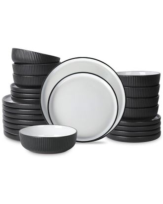 Christian Siriano Laro 24Pc Stoneware Dinnerware Set