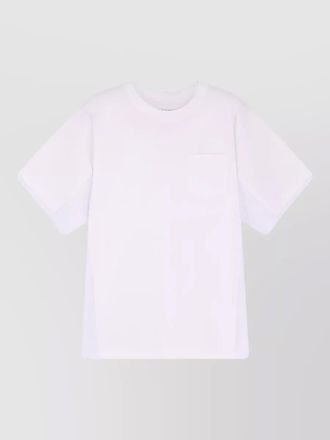 sacai crew neck cotton t-shirt chest pocket