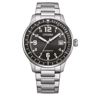 Citizen Urban Military Heren Horloge Zilverkleurig NJ0190-51E