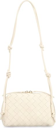 Bottega Veneta Womens Pouch Intrecciato Sea Salt Calf Leather Clutch Bags