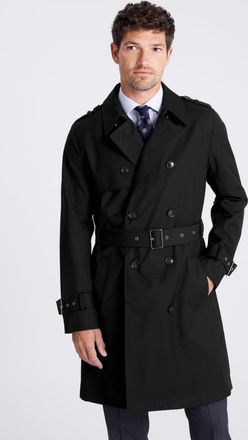 Moss Navy Trench Coat