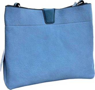 Jen & Co. Womens Tati Lizard Monogrammable Satchel Bag In Aqua Blue