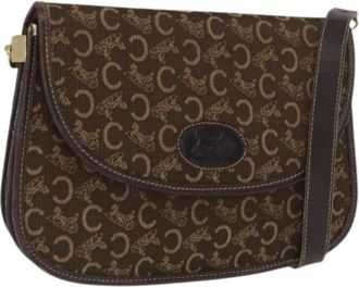 Celine Pre-owned Cross Body Bags, female, Brown, Size: ONE SIZE Pre-owned Vintage Canvas Cross Body Bag