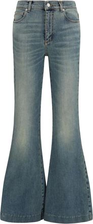 Alexander McQueen Vaqueros de mezclilla acampanados - Jeans - Mujer - Azul - W26