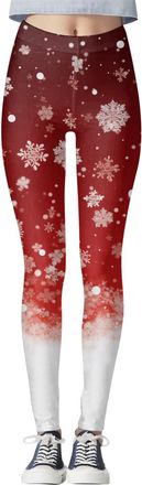 Generic Christmas Workout Leggings for Women High Waisted Stretchy Fabric with Xmas Themed Prints Including Reindeer Snowflakes Santa Perfect for Running Yoga