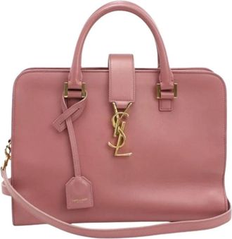 Saint Laurent Pre-owned Handbags, female, Pink, Size: ONE SIZE Pre-owned Vintage Handbag
